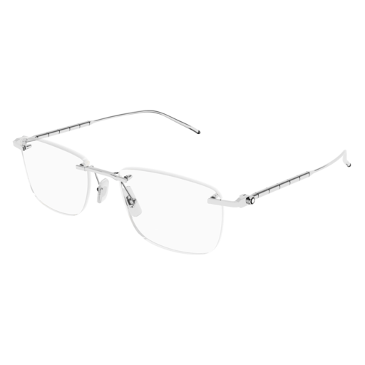 Montblanc Optical Frame Man Silver Silver Transparent