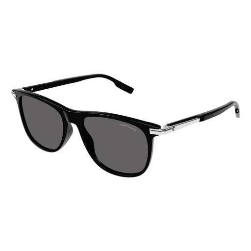 Montblanc Sunglass Man Black Black Grey