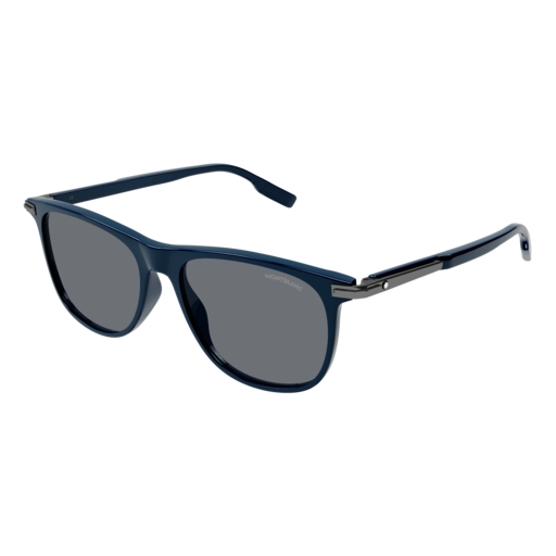 Montblanc Sunglass Man Blue Blue Grey