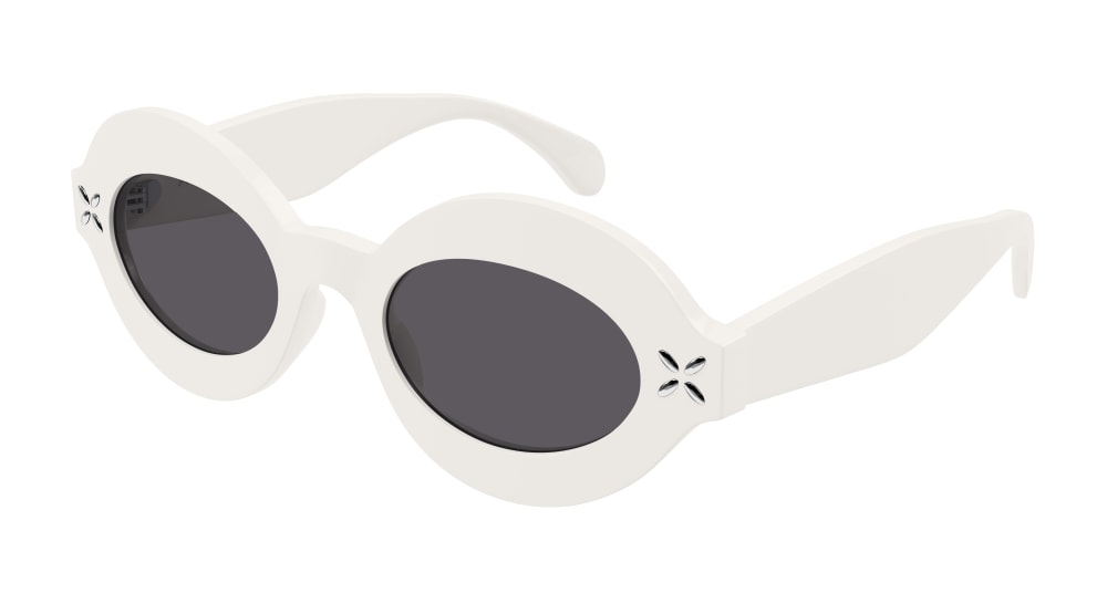 Azzedine Alaia Sunglass Woman Ivory Ivory Grey