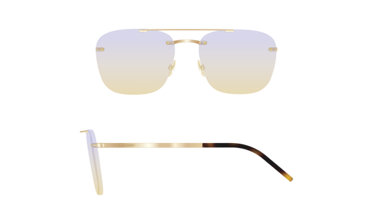 Saint Laurent Sunglass Unisex Gold Gold Violet