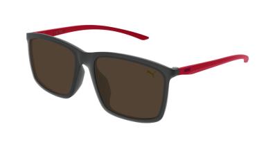 Puma Sunglass Man Grey Red Brown