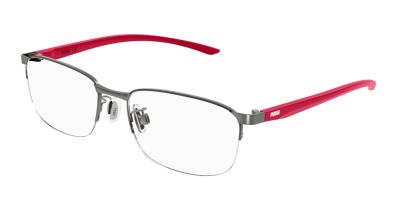 Puma Optical Frame Man Grey Red Transparent