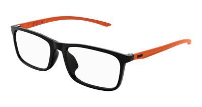 Puma Optical Frame Man Black Orange Transparent