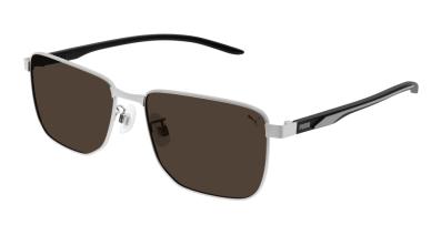 Puma Sunglass Man Silver Silver Brown