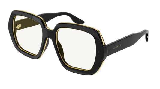 Gucci Sunglass Man Black Black Yellow