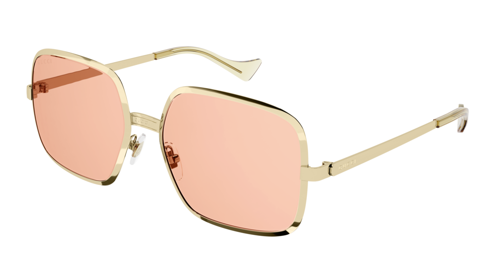 Gucci Sunglass Man Gold Gold Red