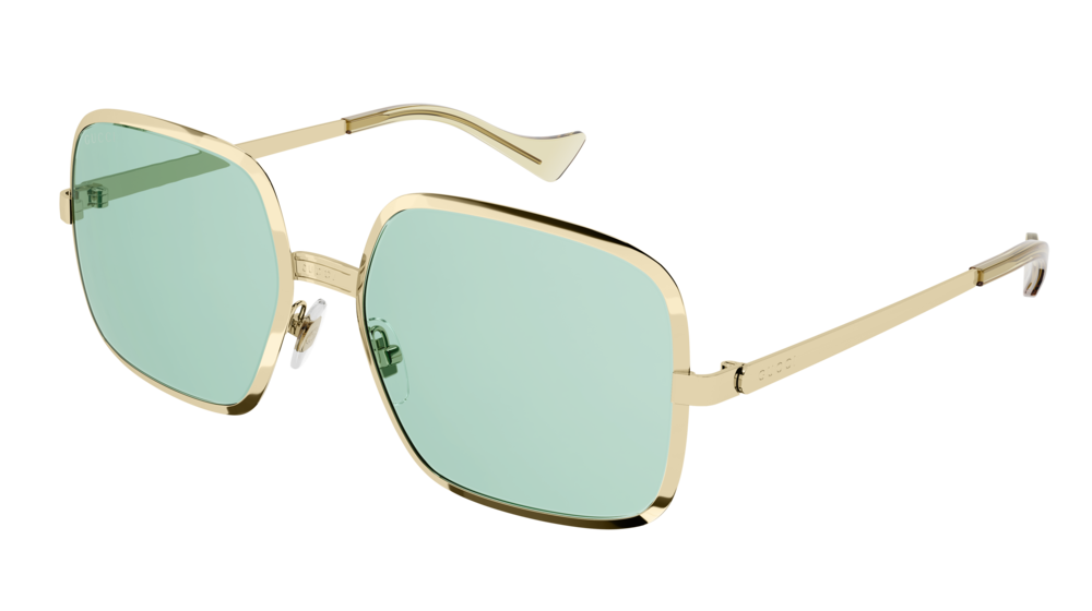 Gucci Sunglass Man Gold Gold Green