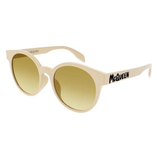 Alexander Mcqueen Sunglass Woman White White Yellow