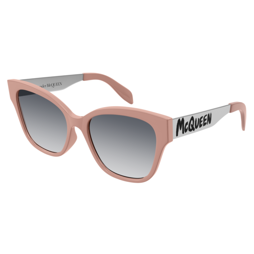 Alexander Mcqueen Sunglass Woman Pink Silver Grey