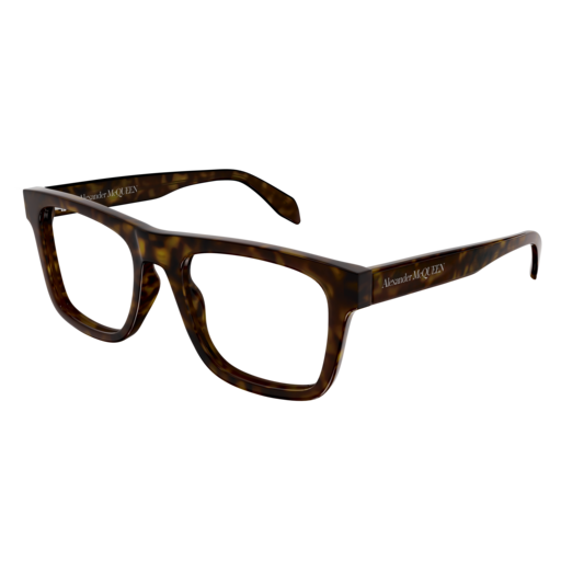 Alexander Mcqueen Optical Frame Man Havana Havana Transparent