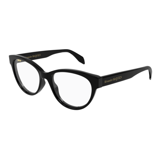 Alexander Mcqueen Optical Frame Woman Black Black Transparent