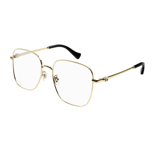 Gucci Optical Frame Woman Gold Gold Transparent