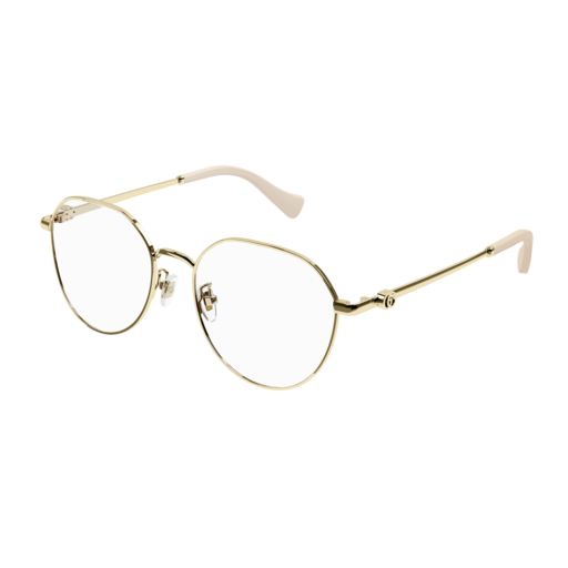 Gucci Optical Frame Woman Gold Gold Transparent