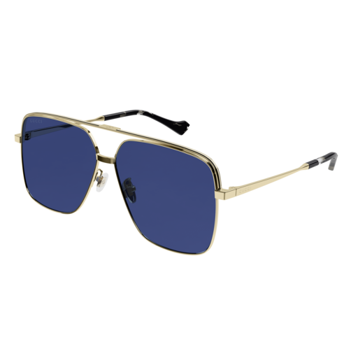 Gucci Sunglass Man Gold Gold Blue