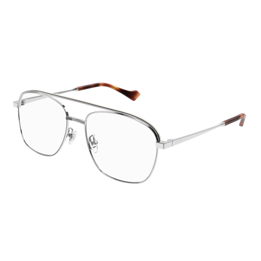 Gucci Optical Frame Man Silver Silver Transparent