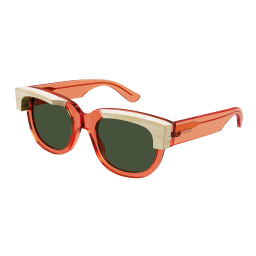 Gucci Sunglass Man Orange Orange Green