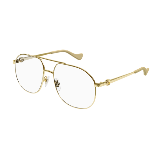 Gucci Optical Frame Woman Gold Gold Transparent