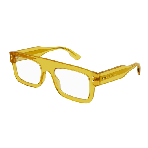 Gucci Optical Frame Man Yellow Yellow Transparent