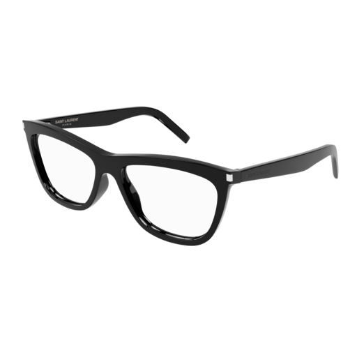 Saint Laurent Optical Frame Woman Black Black Transparent