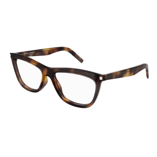 Saint Laurent Optical Frame Woman Havana Havana Transparent