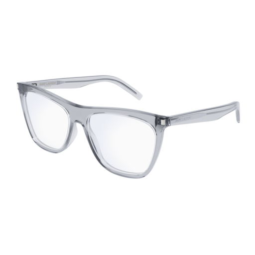 Saint Laurent Optical Frame Woman Grey Grey Transparent