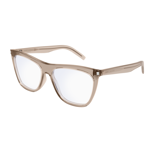 Saint Laurent Optical Frame Woman Brown Brown Transparent