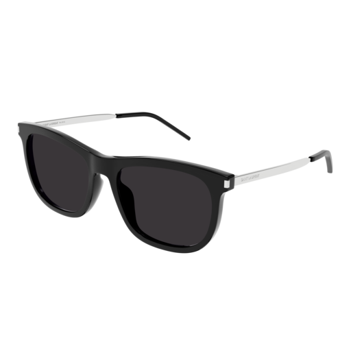 Saint Laurent Sunglass Woman Black Silver Black