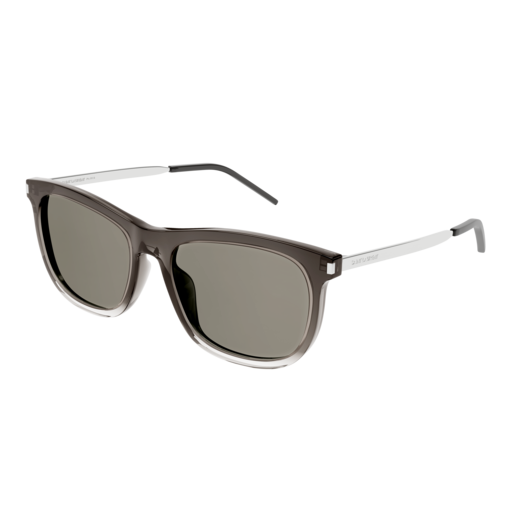 Saint Laurent Sunglass Woman Grey Silver Brown