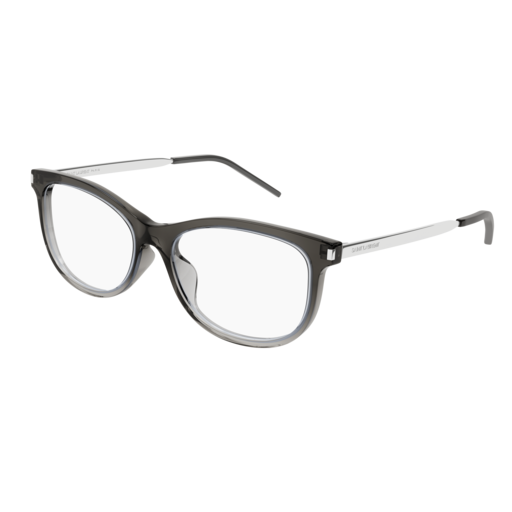 Saint Laurent Optical Frame Woman Grey Silver Transparent