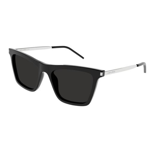 Saint Laurent Sunglass Woman Black Silver Black