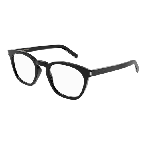 Saint Laurent Optical Frame Unisex Black Black Transparent