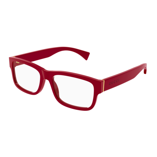 Gucci Optical Frame Man Red Red Transparent