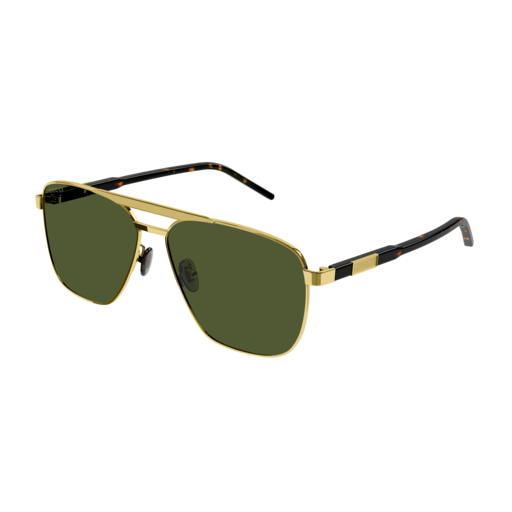 Gucci Sunglass Man Gold Havana Green