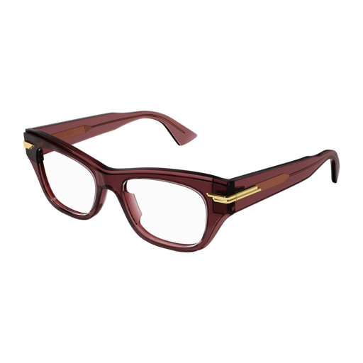 Bottega Veneta Optical Frame Woman Burgundy Burgundy Transparent