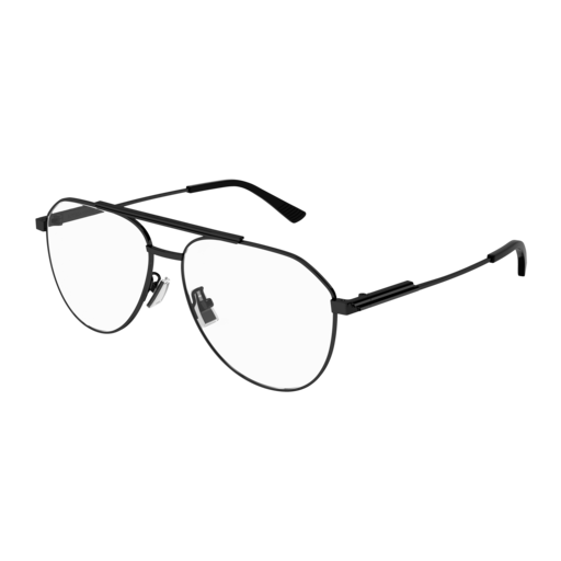 Bottega Veneta Optical Frame Unisex Black Black Transparent