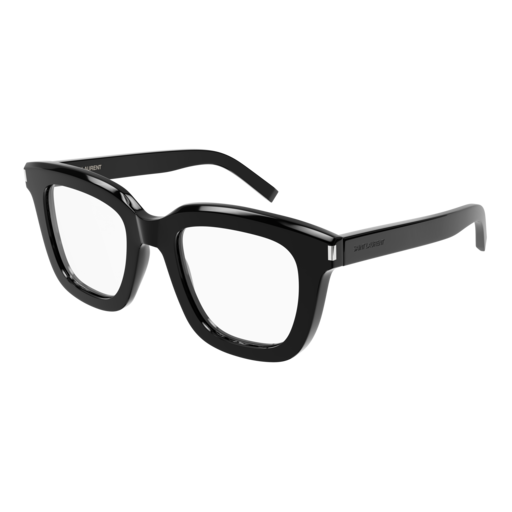 Saint Laurent Optical Frame Unisex Black Black Transparent