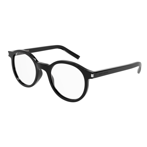 Saint Laurent Optical Frame Unisex Black Black Transparent