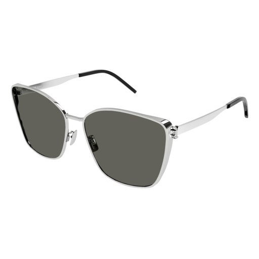 Saint Laurent Sunglass Woman Silver Silver Grey