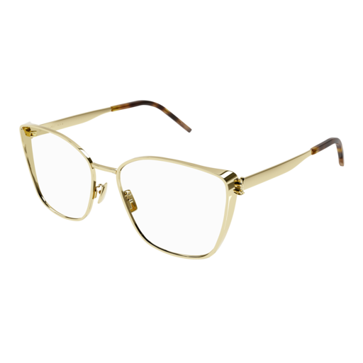 Saint Laurent Optical Frame Woman Gold Gold Transparent