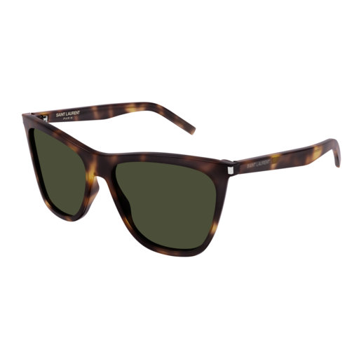 Saint Laurent Sunglass Woman Havana Havana Green