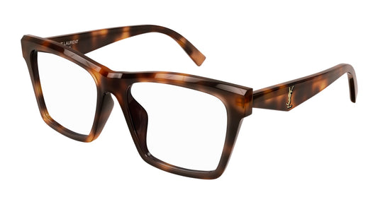 Saint Laurent Optical Frame Woman Havana Havana Transparent