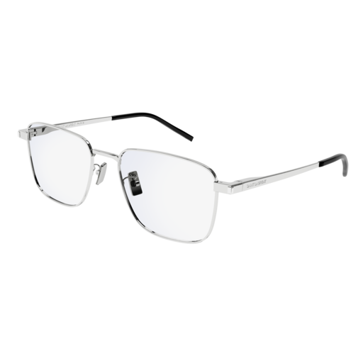 Saint Laurent Optical Frame Man Silver Silver Transparent