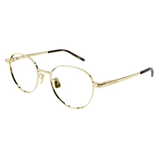 Saint Laurent Optical Frame Unisex Gold Gold Transparent