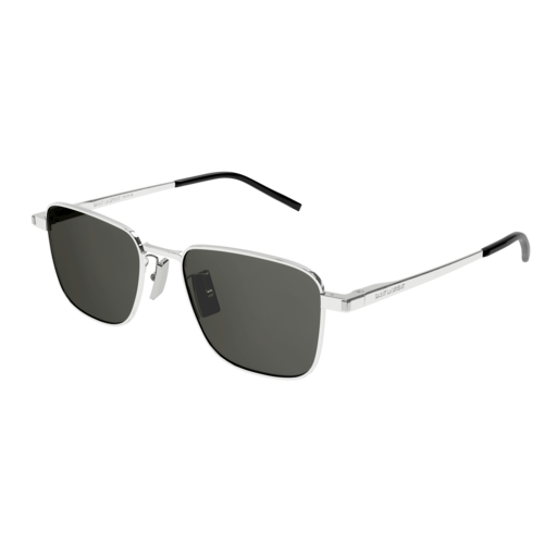 Saint Laurent Sunglass Unisex Silver Silver Grey