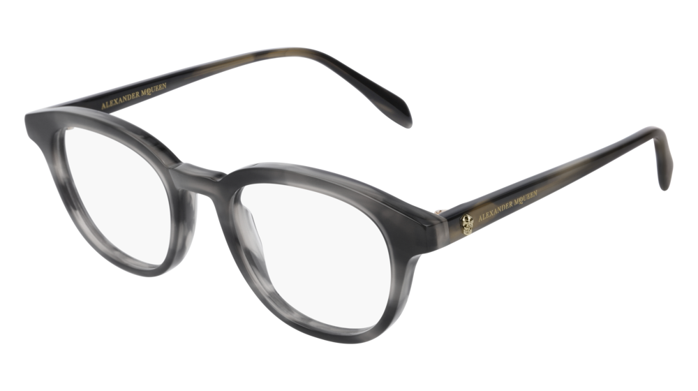 Alexander Mcqueen Optical Frame Man Grey Grey Transparent