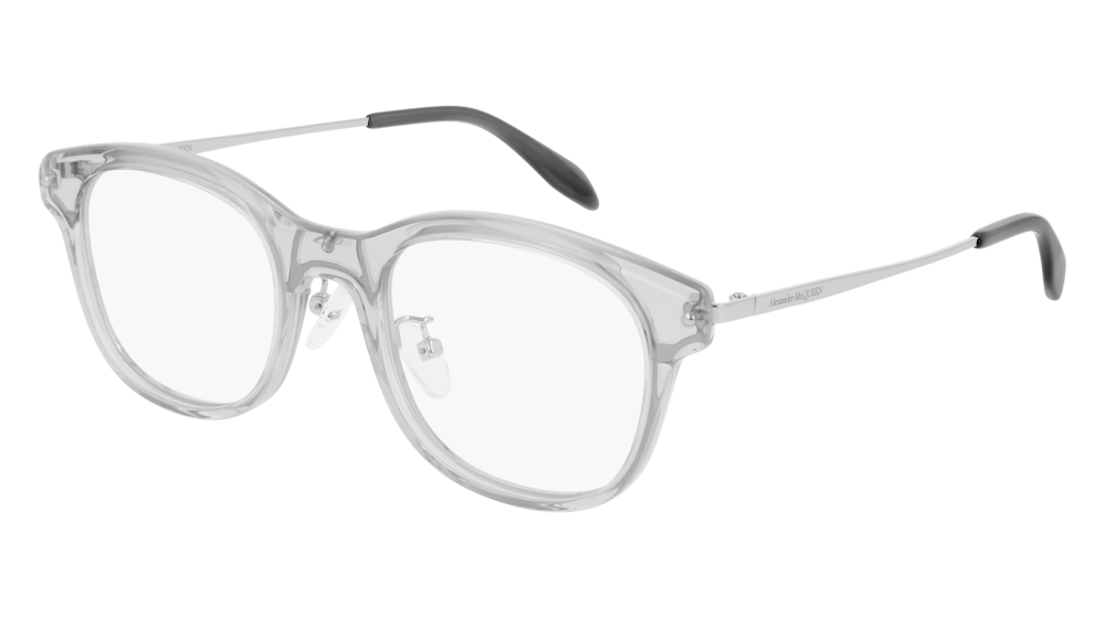 Alexander Mcqueen Optical Frame Man Grey Silver Transparent