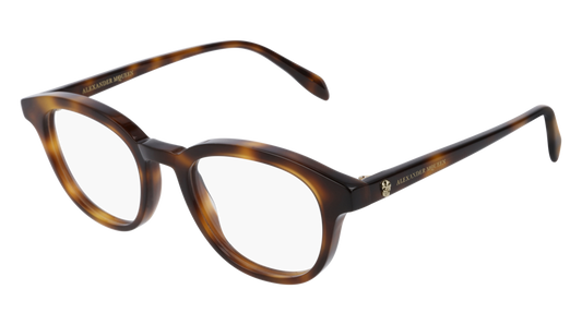 Alexander Mcqueen Optical Frame Man Havana Havana Transparent