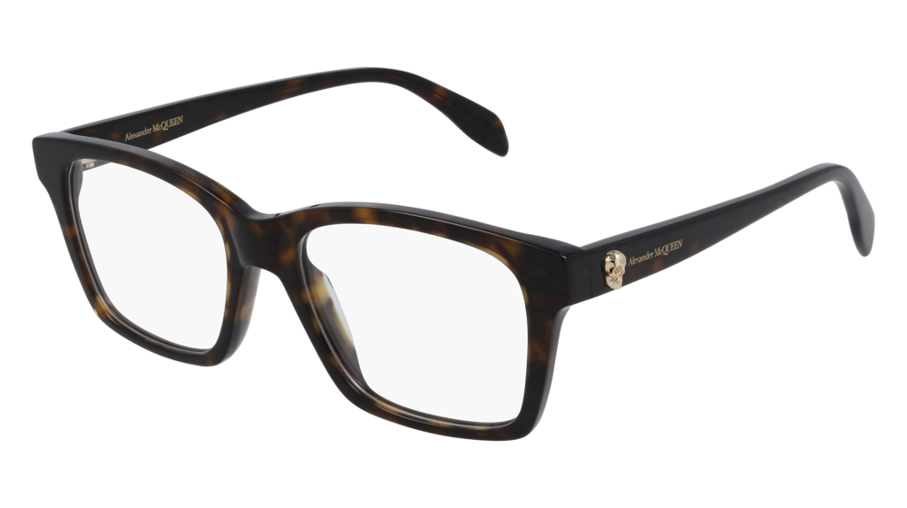 Alexander Mcqueen Optical Frame Man Havana Havana Transparent