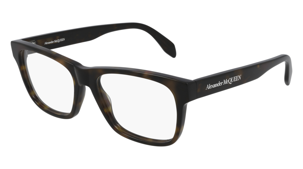 Alexander Mcqueen Optical Frame Man Havana Havana Transparent